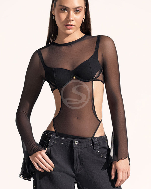 Body Louise Negro Santísimas Ref. S-610