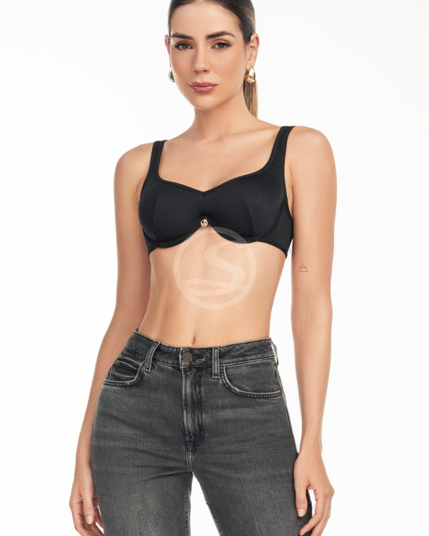 Bralette Fioré Negro Basic Santísimas Ref. S-629
