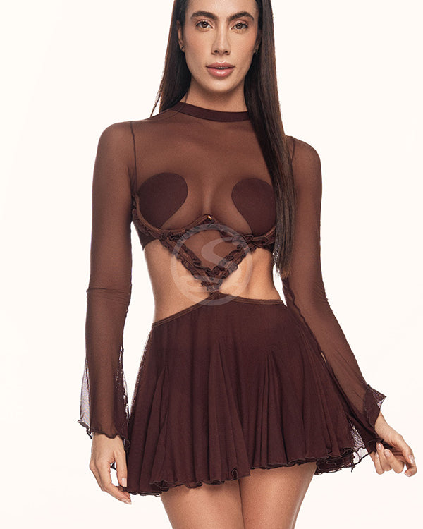 Vestido Cowboy Marrón Santísimas Ref. S-609
