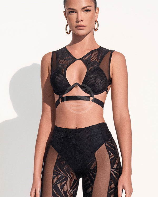 Bralette Line Negro Santísimas Ref. S-611