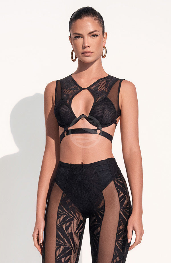 Bralette Line Negro Santísimas Ref. S-611