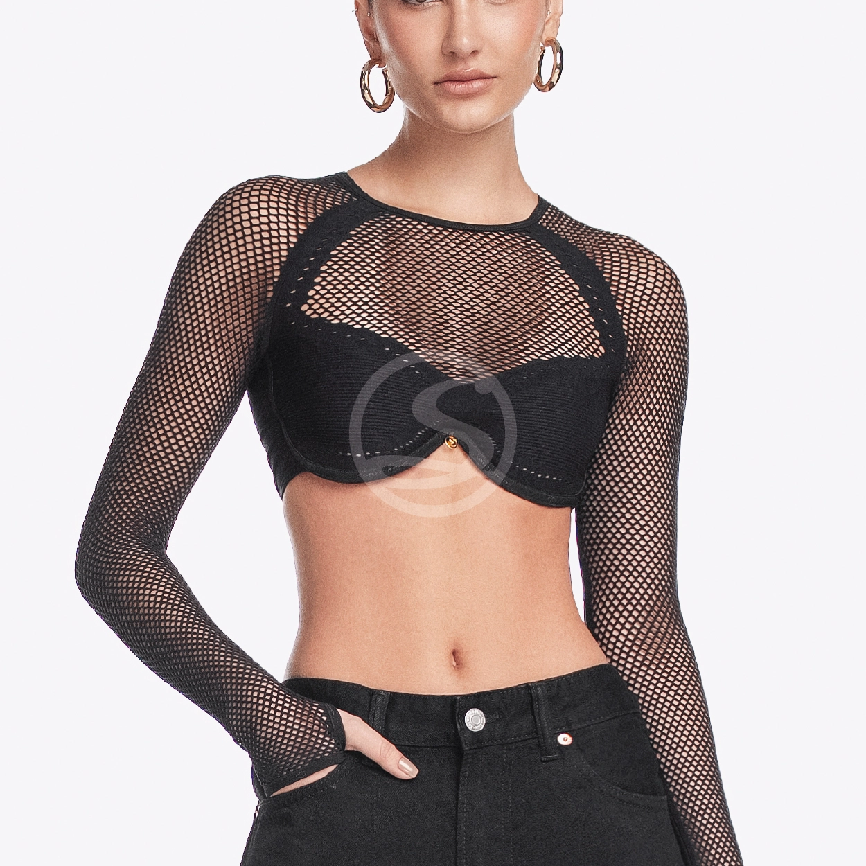 Bustier Core Negro Santísimas Ref. S-709