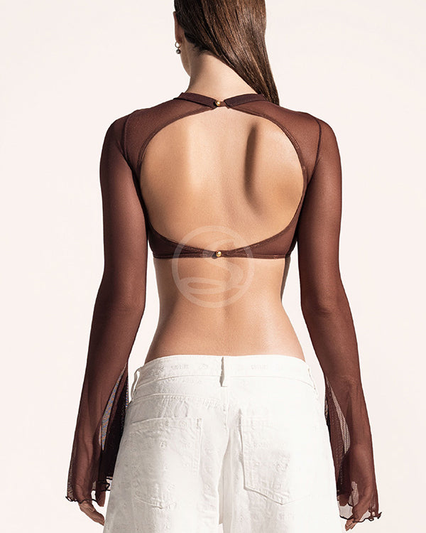 Bustier Levi Marrón Chocolate Santísimas Ref. S-607