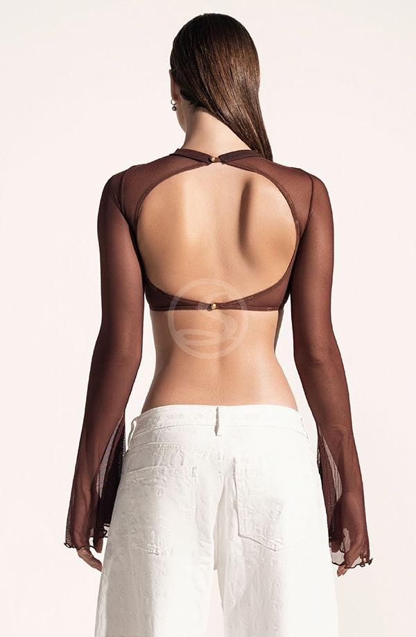 Bustier Levi Marrón Chocolate Santísimas Ref. S-607
