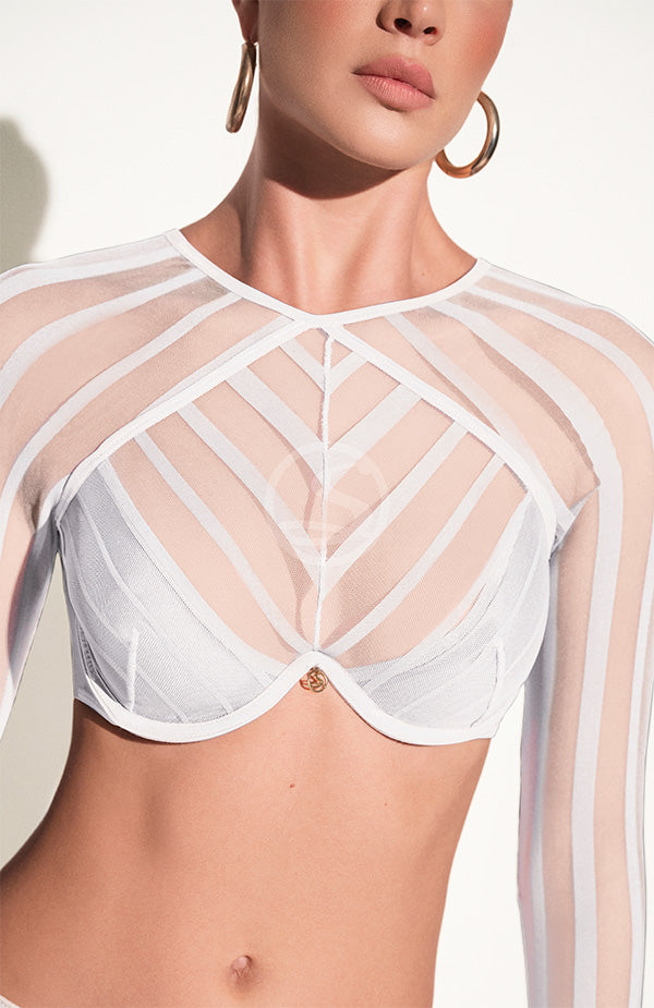 Bustier Mirror Blanco Santísimas Ref. S-558