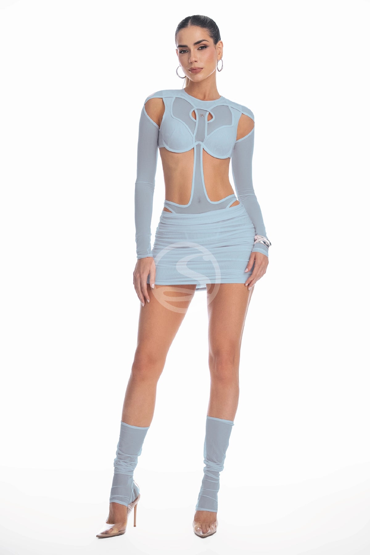 Body Nucleo y Falda Horizonte Azul Cristal Santisimas