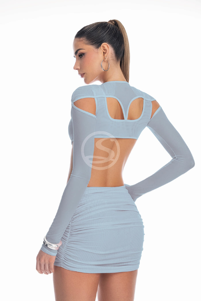 Body Nucleo y Falda Horizonte Azul Cristal Santisimas