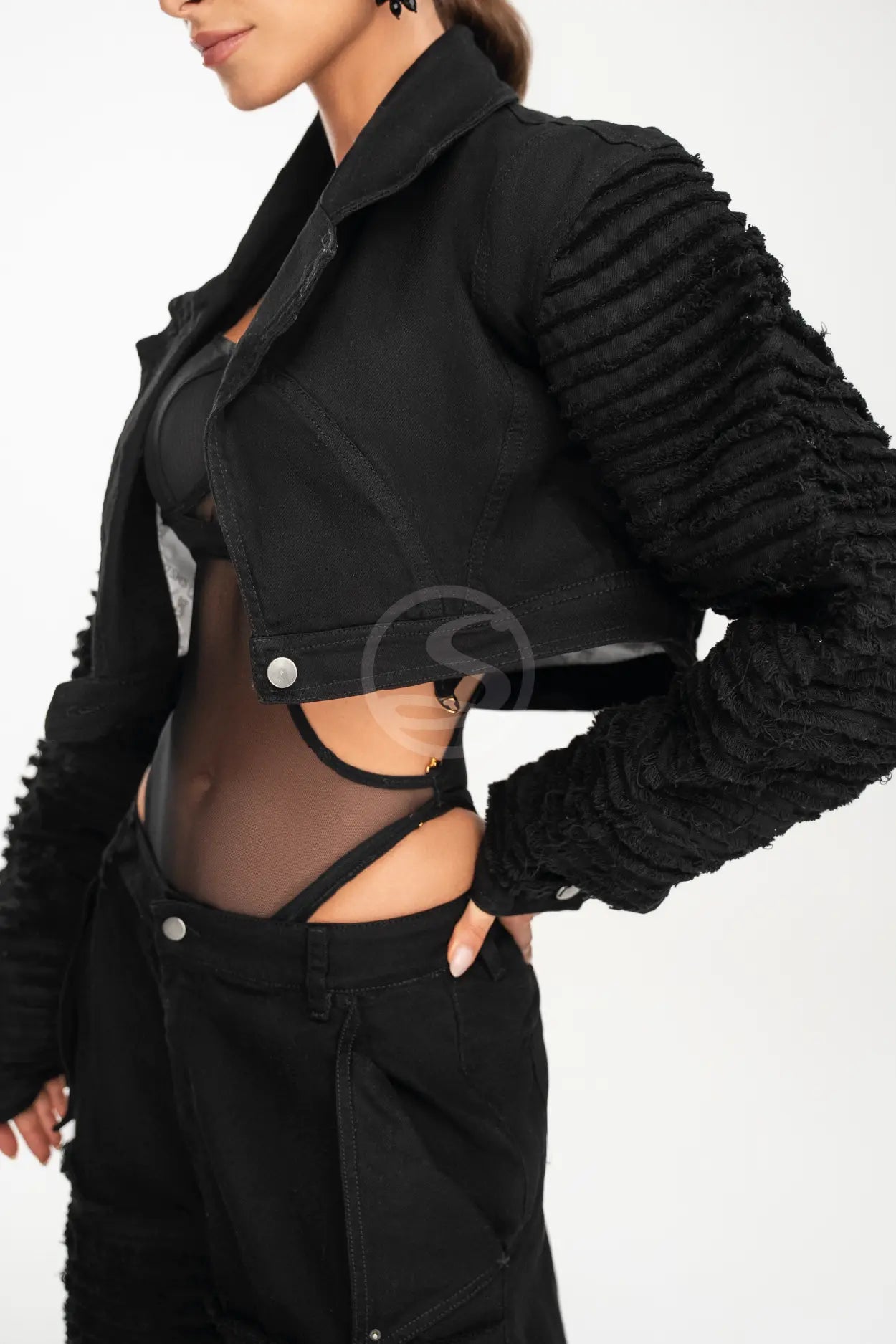 Chaqueta Mandato Negra Santísimas Ref. S-673