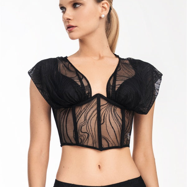 Corsé Enigma Negro Playboy x Santísimas Ref. S-653