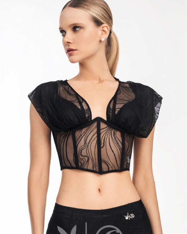 Corsé Enigma Negro Playboy x Santísimas Ref. S-653