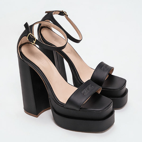 Tacones en Plataforma Santísimas Negro Ref. S-582