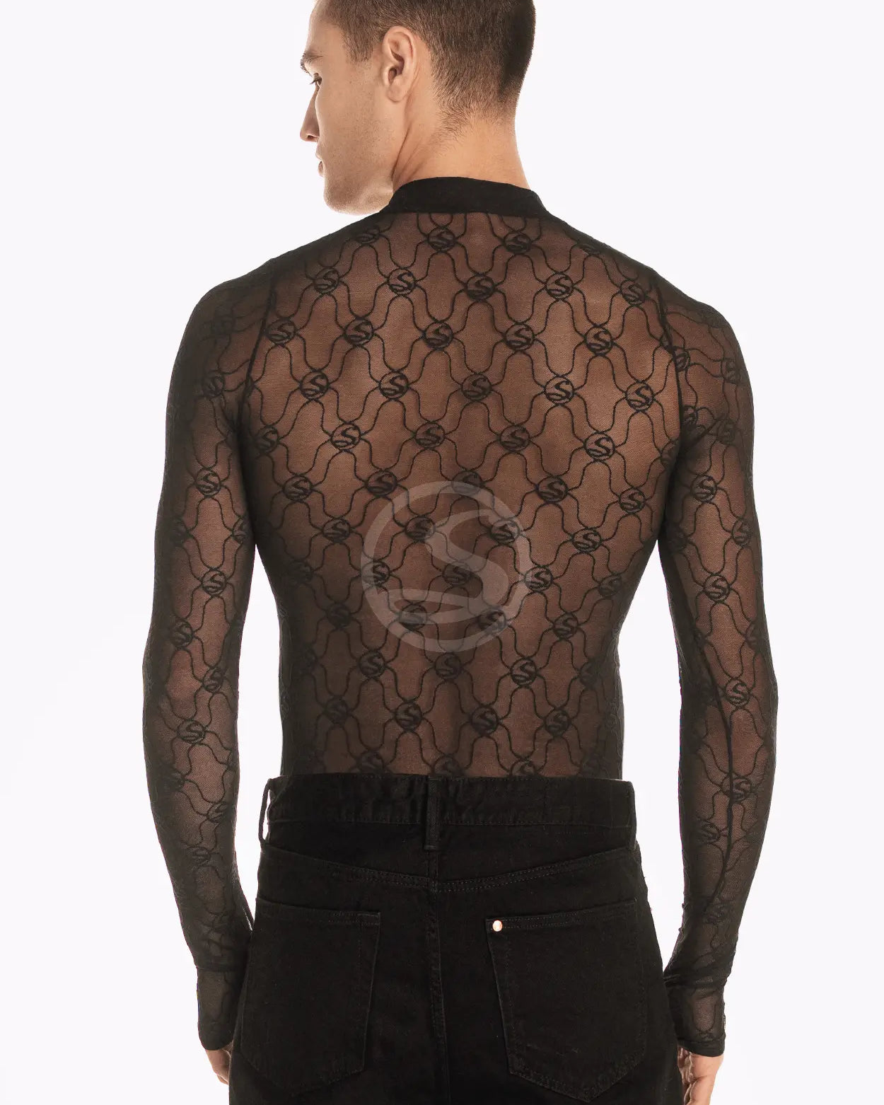 Mesh Linaje Negro Santísimas Men Ref. S-669 MESH LINAJE