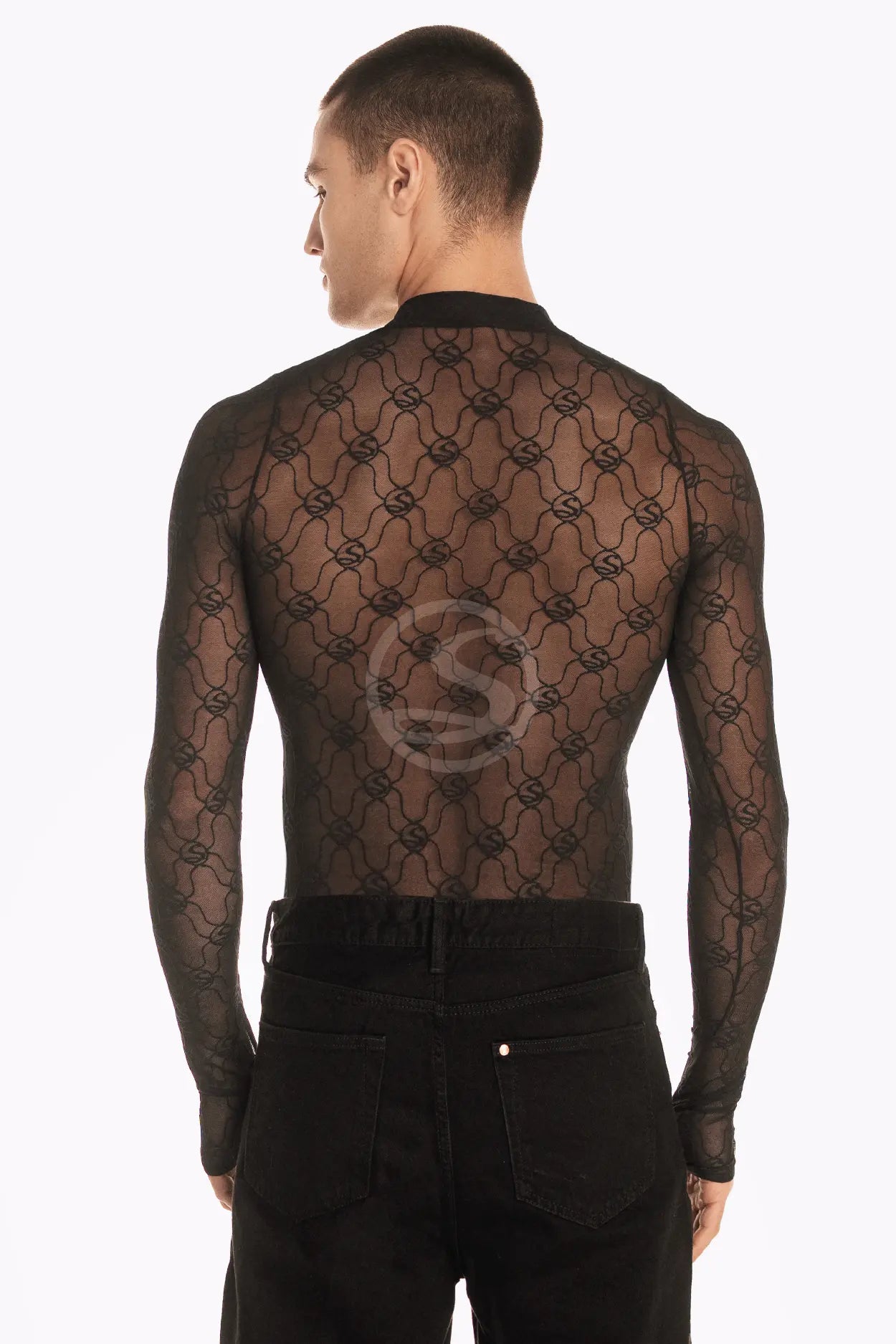 Mesh Linaje Negro Santísimas Men Ref. S-669