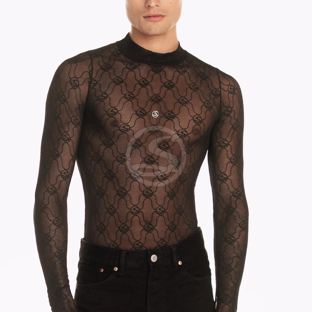 Mesh Linaje Negro Santísimas Men Ref. S-669