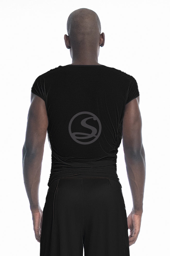 Mesh Drapeado Nadir Negro Men Santísimas Ref. S - 723