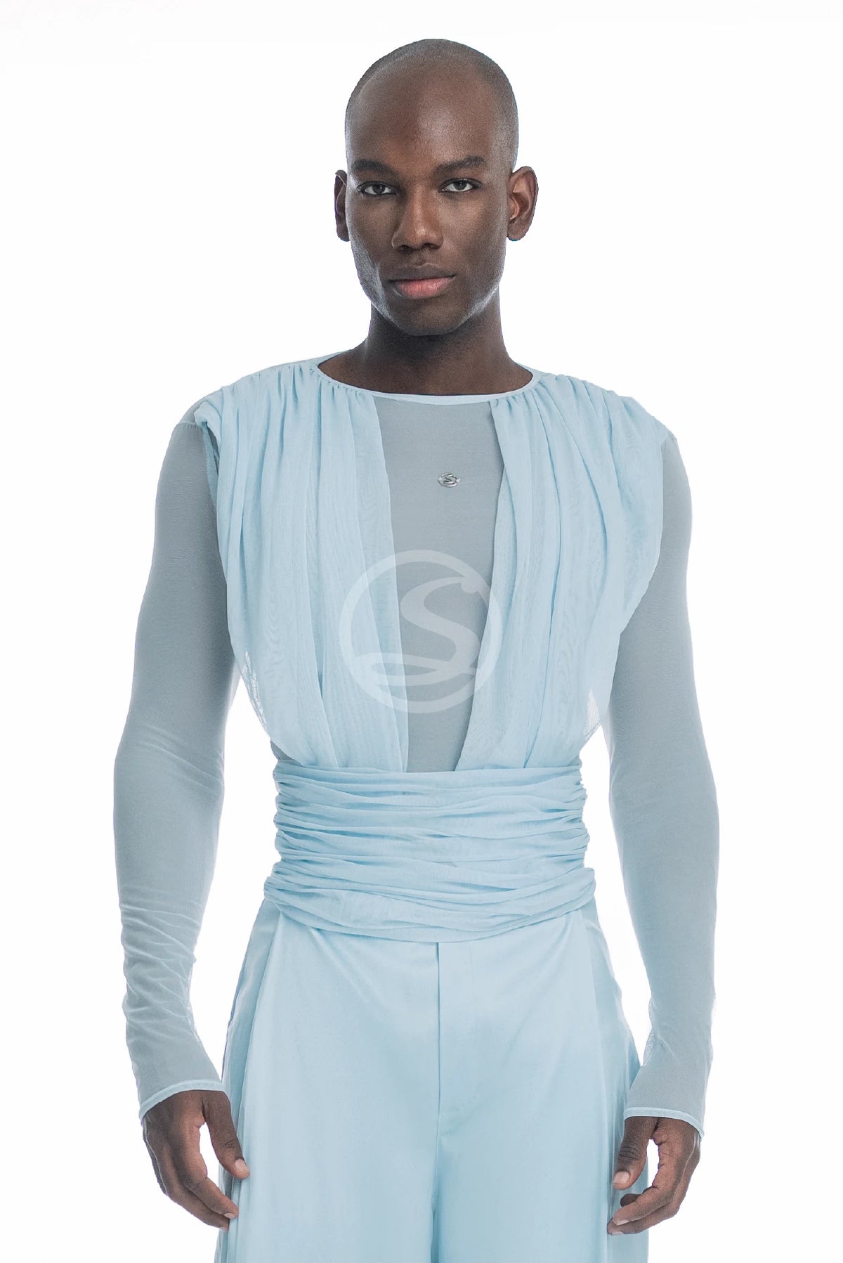 Mesh Fase Azul Cristal Men Santísimas Ref. S - 729