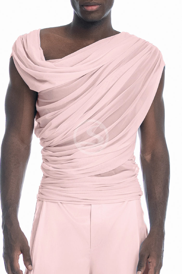 Mesh Drapeado Nadir Rosa Aura Men Santísimas Ref. S - 723