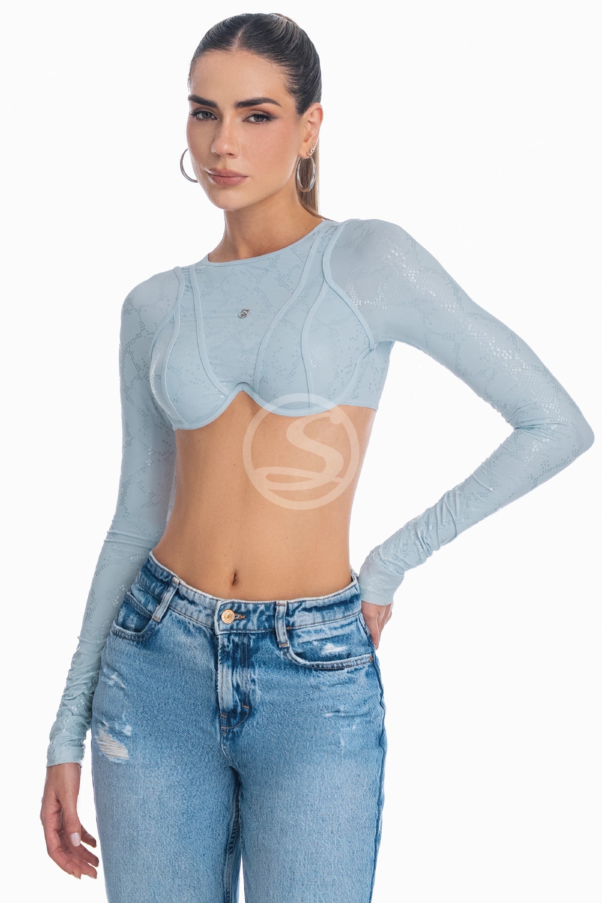 Bustier Origen Azul Cristal  Ref S-720