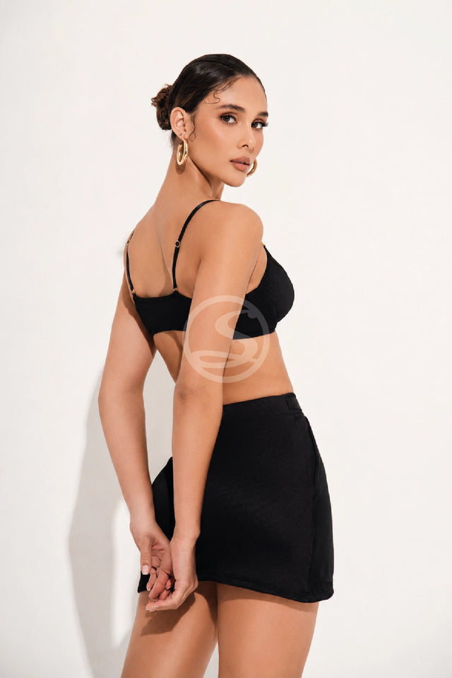 Set Estelar con Falda Negro Santísimas Ref. S-518